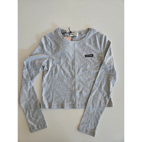 Gray Long Sleeve Top by Brandy Melville